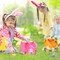 8 PCS Easter Gift Bags, Reusable Easter Basket with Handles, Non woven Treat Bags Tote Bags for Kids Easter Egg Hunt Game Party Supplies